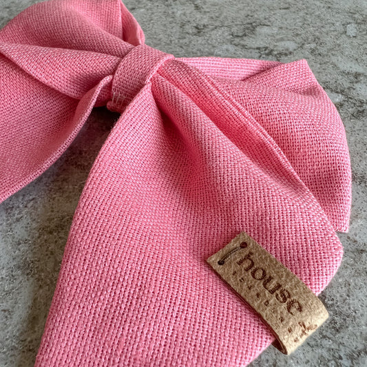 Sailor Bow - Peony Pink Dog Bow Tie